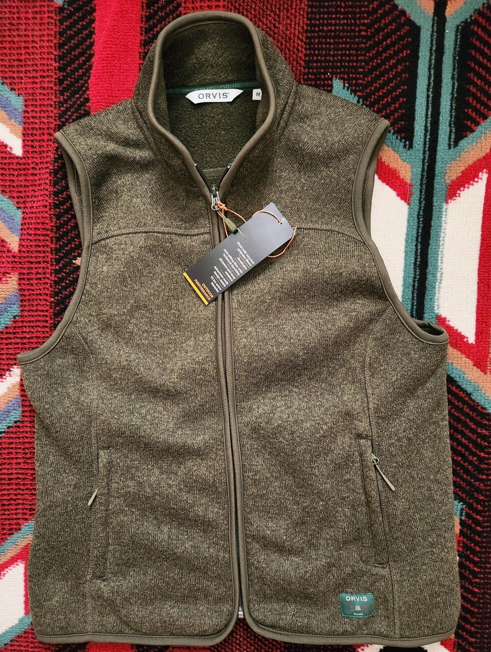 Orvis R65 Sweater Fleece Vest- Tarragon - Picture 5 of 10